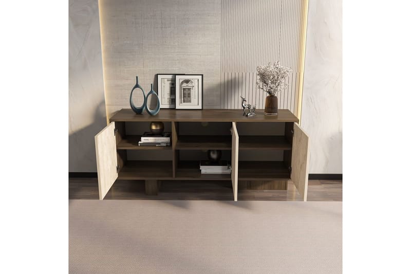 Dargaville Konsollbord 150 cm - Valnöt/Travertine - Möbler - Vardagsrum - Soffbord & vardagsrumsbord - Avlastningsbord & konsolbord