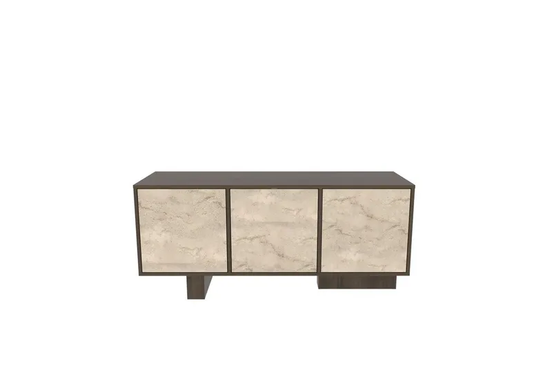 Dargaville Konsollbord 150 cm, Valnöt/Travertine