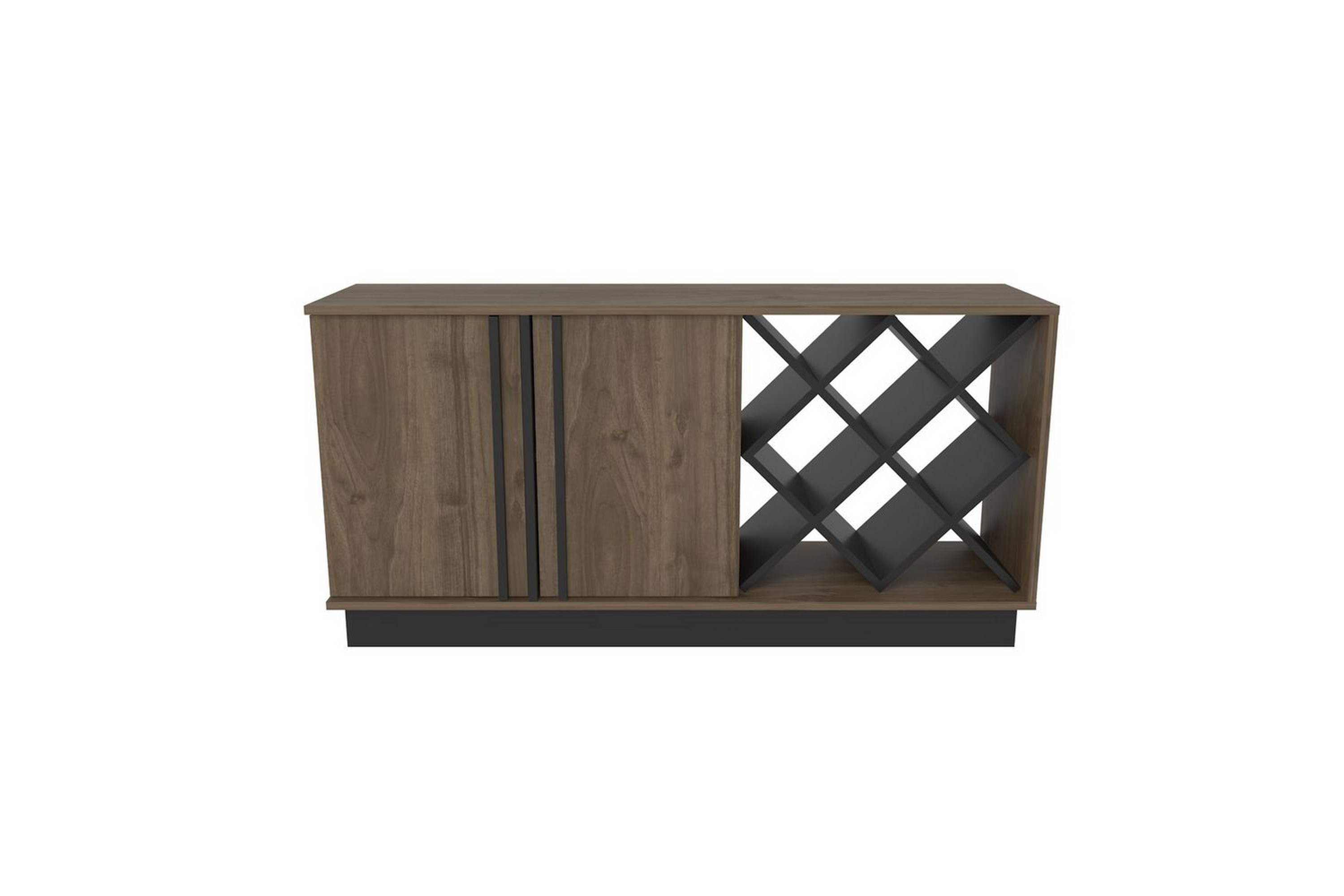 dasina konsollbord 148 cm - valnöt/svart