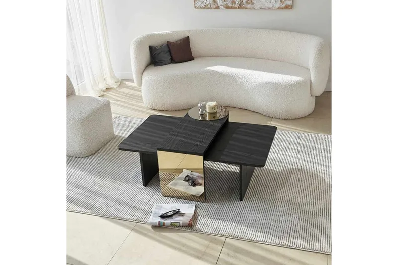 Dasina Satsbord 105 cm - Svart - Möbler - Vardagsrum - Soffbord & vardagsrumsbord - Satsbord