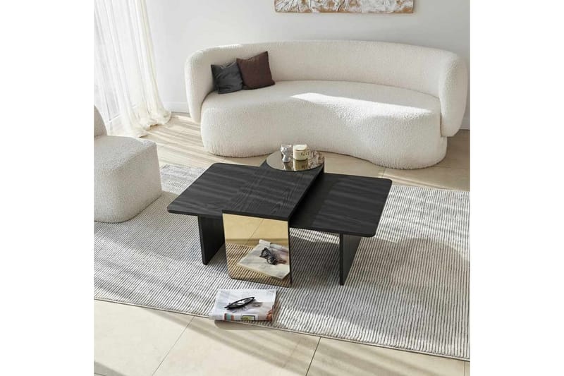 Dasina Satsbord 105 cm - Svart - Möbler - Vardagsrum - Soffbord & vardagsrumsbord - Satsbord
