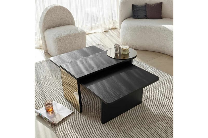 Dasina Satsbord 105 cm - Svart - Möbler - Vardagsrum - Soffbord & vardagsrumsbord - Satsbord