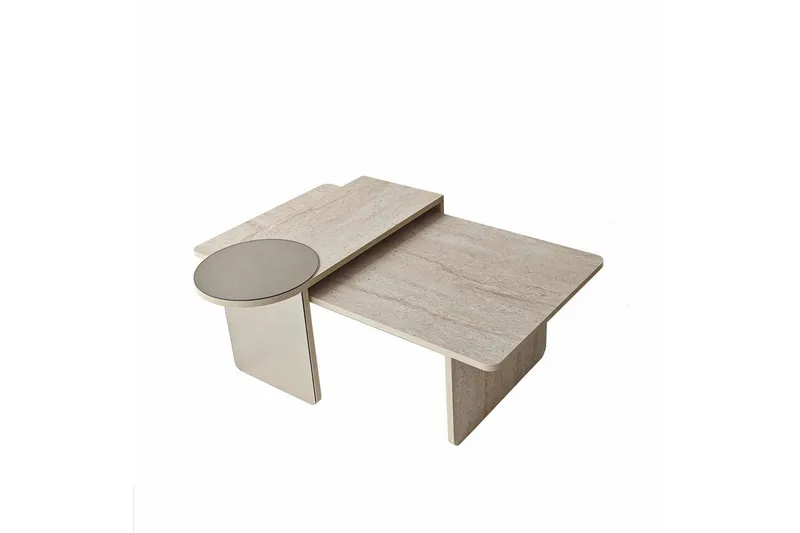 Dasina Satsbord 105 cm, Travertine