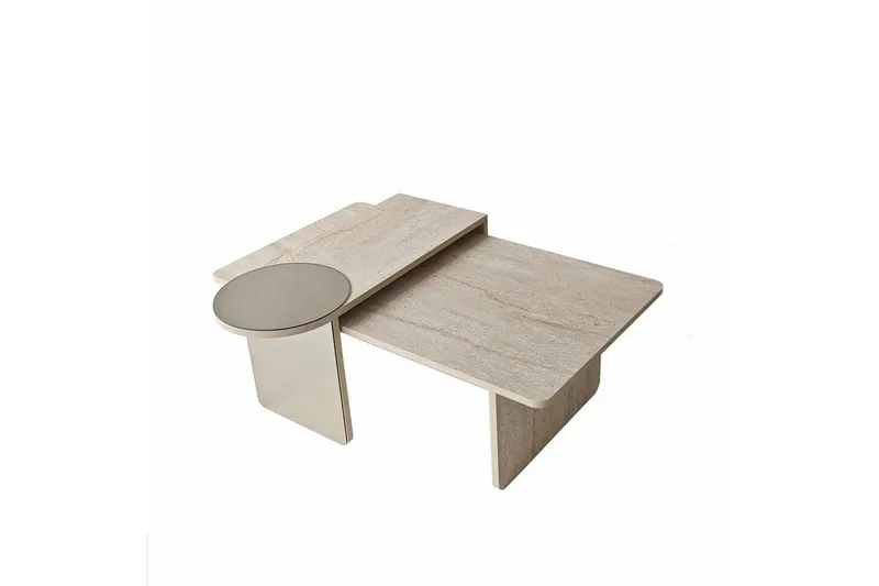 Dasina Satsbord 105 cm, Travertine