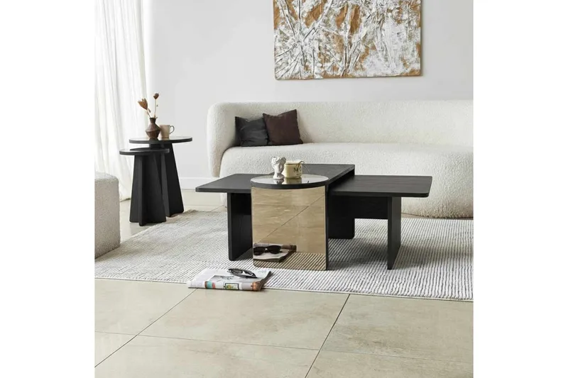 Dasina Satsbord 82 cm - Svart - Möbler - Vardagsrum - Soffbord & vardagsrumsbord - Satsbord