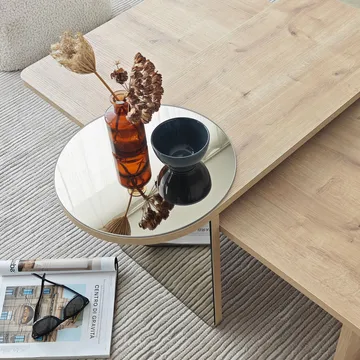 Dasina Soffbord 105 cm - Bronzie/Safir Ek - Möbler - Vardagsrum - Soffbord & vardagsrumsbord - Soffbord