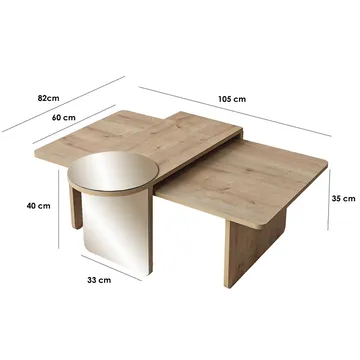 Dasina Soffbord 105 cm - Bronzie/Safir Ek - Möbler - Vardagsrum - Soffbord & vardagsrumsbord - Soffbord