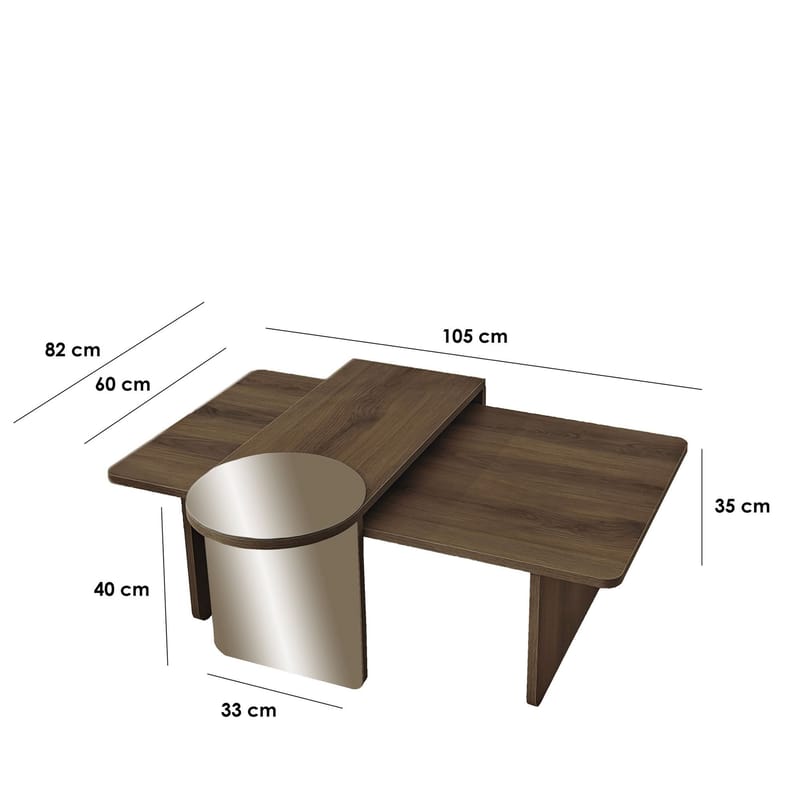 Dasina Soffbord 105 cm - Bronzie/Valnöt - Möbler - Vardagsrum - Soffbord & vardagsrumsbord - Soffbord