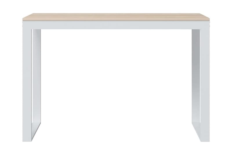 Datorbord vit och ek 110x60x73 cm spånskiva - Brun - Möbler - Hemmakontor - Skrivbord