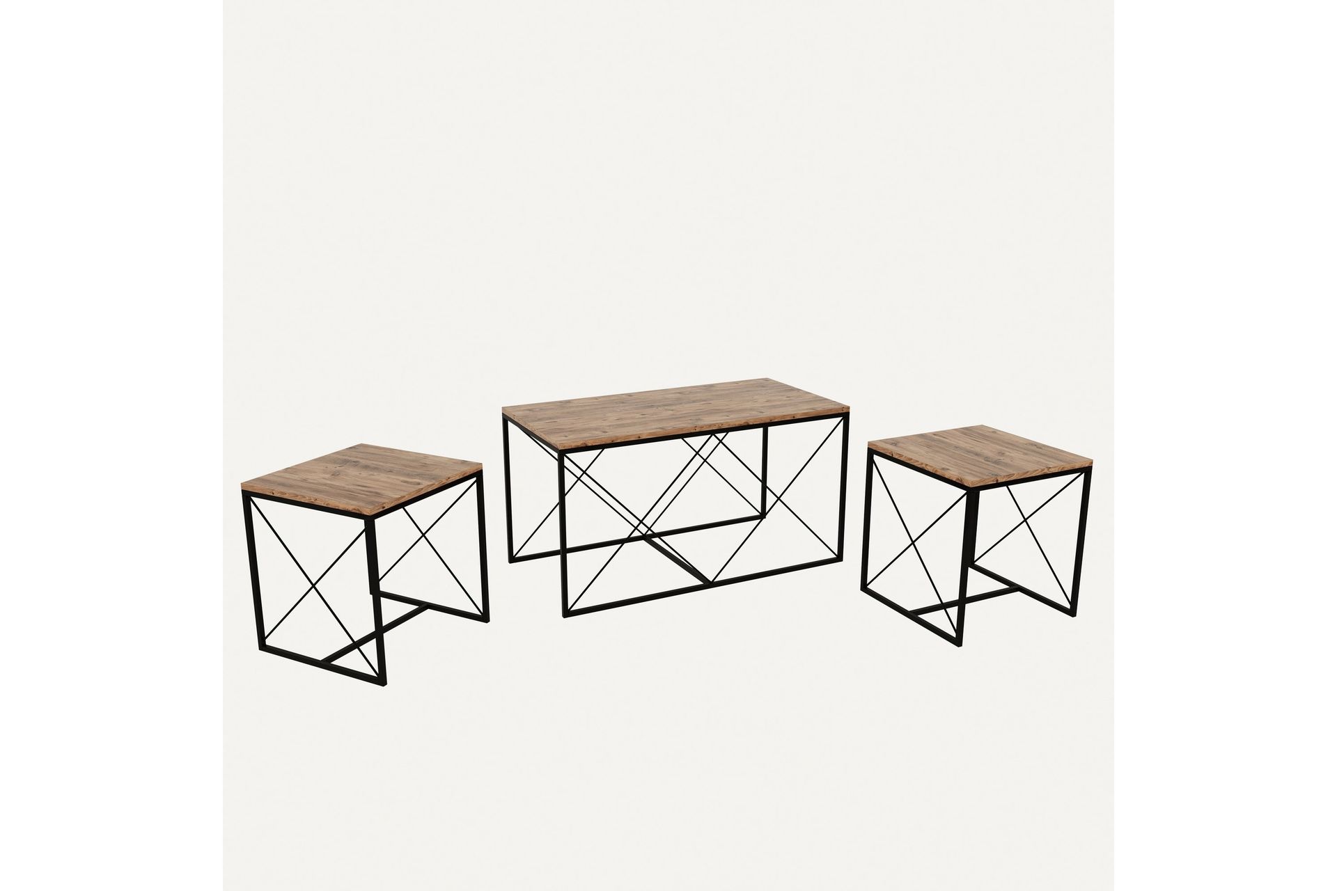 defneia soffbord 100 cm brun/svart -