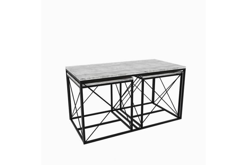 Defneia Soffbord 100 cm - Svart/Ljusgrå - Möbler - Vardagsrum - Soffbord & vardagsrumsbord - Soffbord