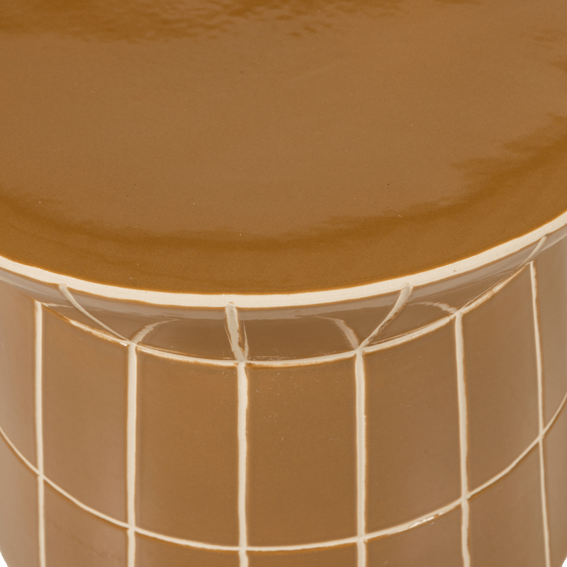 Dekorativt Sidobord Plu 38 cm Rund - Honungsgul - Möbler - Vardagsrum - Soffbord & vardagsrumsbord - Brickbord