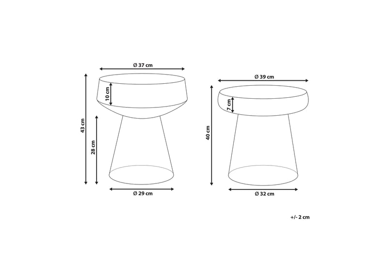 Delainey Satsbord 39 cm - Brun - Möbler - Vardagsrum - Soffbord & vardagsrumsbord - Satsbord