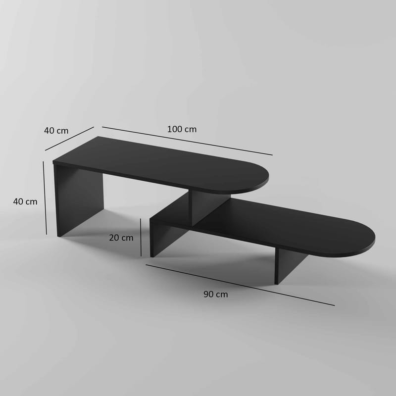 Deliones Soffbord 100 cm - Svart - Möbler - Vardagsrum - Soffbord & vardagsrumsbord - Soffbord