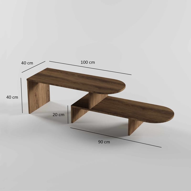 Deliones Soffbord 100 cm - Valnöt - Möbler - Vardagsrum - Soffbord & vardagsrumsbord - Soffbord
