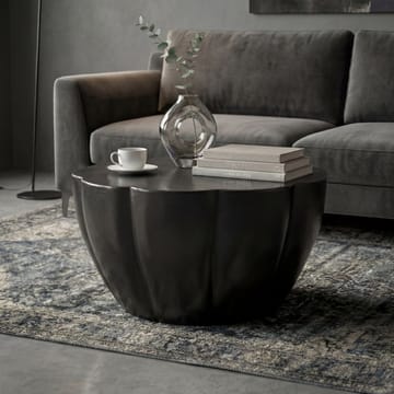 Denora Runt soffbord i aluminium med blomformad bordsskiva - svart - Möbler - Vardagsrum - Soffbord & vardagsrumsbord - Soffbord