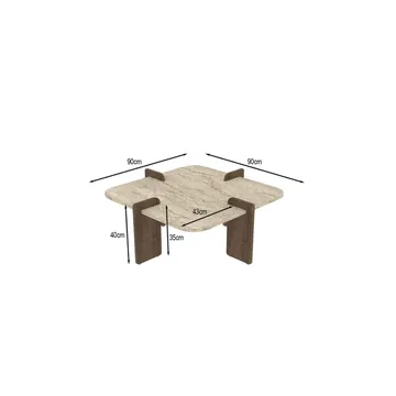 Denros Soffbord 90 cm - Brun/Mörkbrun - Möbler - Vardagsrum - Soffbord & vardagsrumsbord - Soffbord