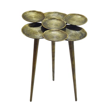 Denvor Runt sidobord 46 cm i aluminium - guld - Möbler - Vardagsrum - Soffbord & vardagsrumsbord - Brickbord