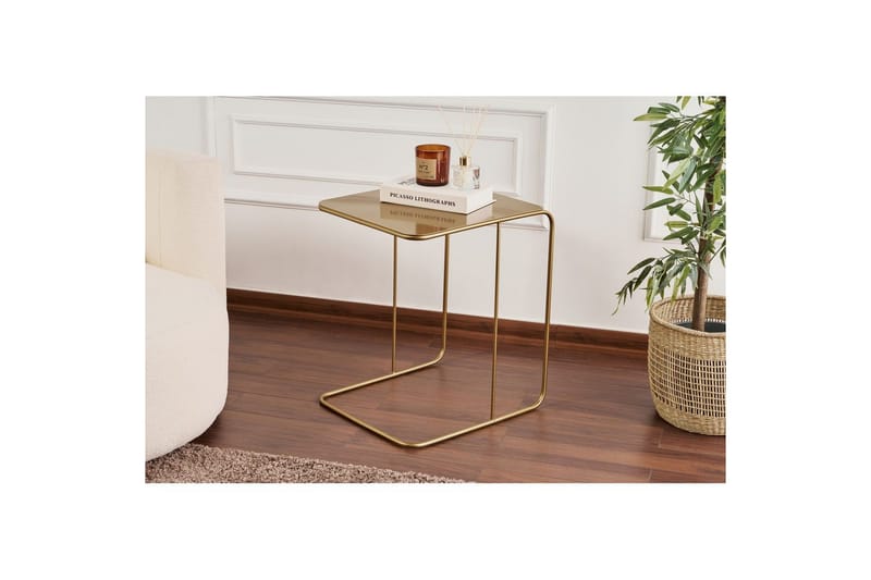 Dera Sidobord 47 cm - Guld - Möbler - Vardagsrum - Soffbord & vardagsrumsbord - Brickbord