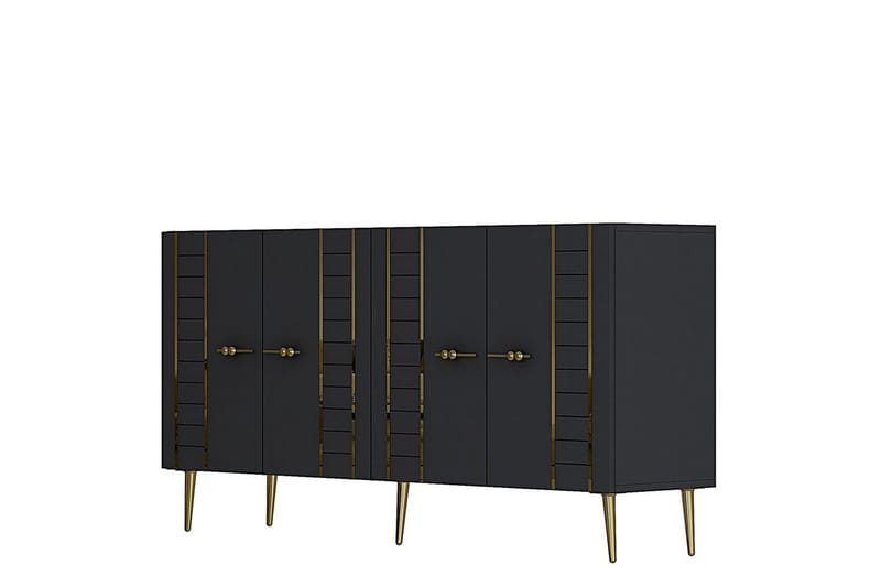 Deylin Konsollbord 150 cm - Antracit/Guld - Möbler - Vardagsrum - Soffbord & vardagsrumsbord - Avlastningsbord & konsolbord