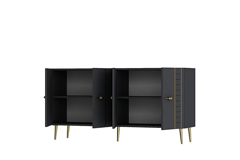 Deylin Konsollbord 150 cm - Antracit/Guld - Möbler - Vardagsrum - Soffbord & vardagsrumsbord - Avlastningsbord & konsolbord