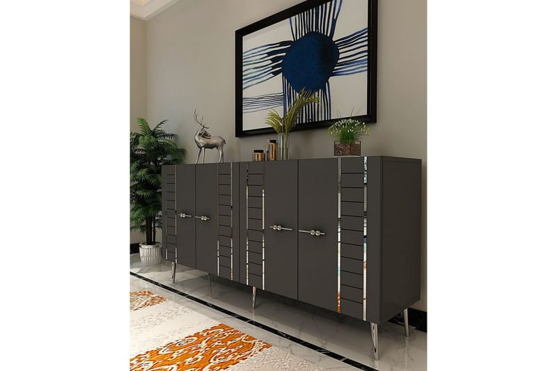 Deylin Konsollbord 150 cm - Antracit/Silver - Möbler - Vardagsrum - Soffbord & vardagsrumsbord - Avlastningsbord & konsolbord