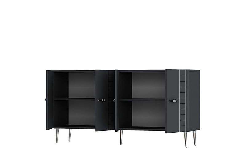 Deylin Konsollbord 150 cm - Antracit/Silver - Möbler - Vardagsrum - Soffbord & vardagsrumsbord - Avlastningsbord & konsolbord