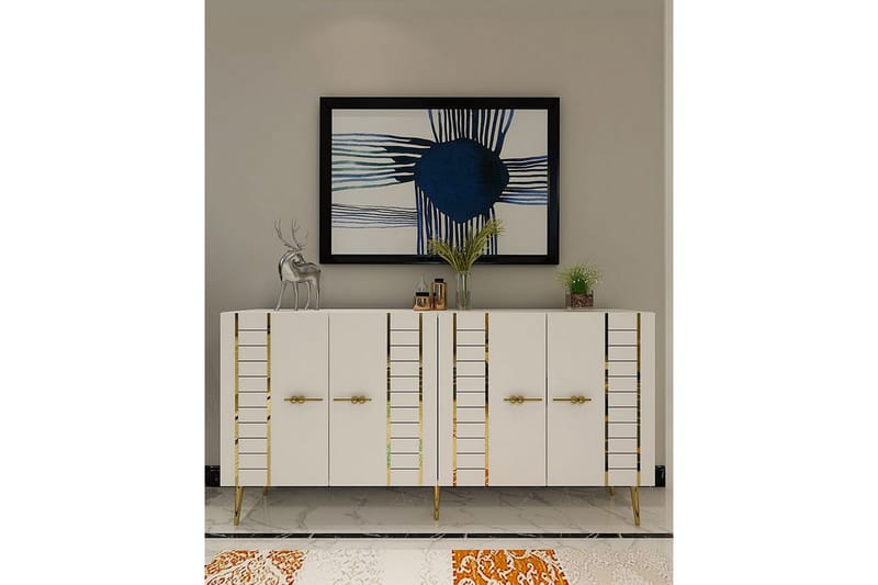 Deylin Konsollbord 150 cm - Vit/Guld - Möbler - Vardagsrum - Soffbord & vardagsrumsbord - Avlastningsbord & konsolbord
