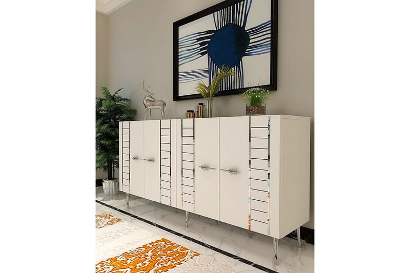 Deylin Konsollbord 150 cm - Vit/Silver - Möbler - Vardagsrum - Soffbord & vardagsrumsbord - Avlastningsbord & konsolbord