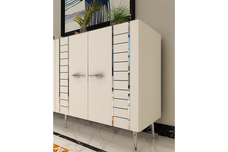 Deylin Konsollbord 150 cm - Vit/Silver - Möbler - Vardagsrum - Soffbord & vardagsrumsbord - Avlastningsbord & konsolbord