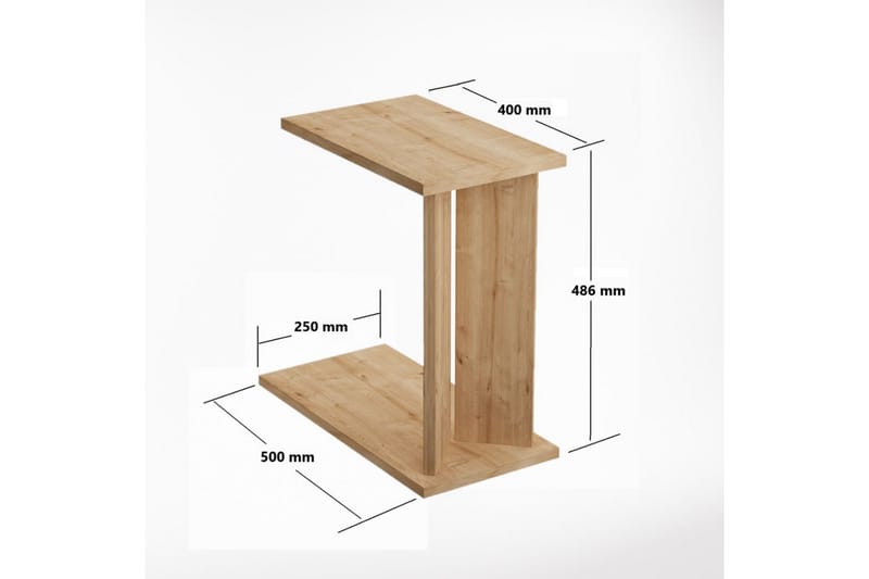 Deyra Sidobord 25 cm - Ek - Möbler - Vardagsrum - Soffbord & vardagsrumsbord - Brickbord