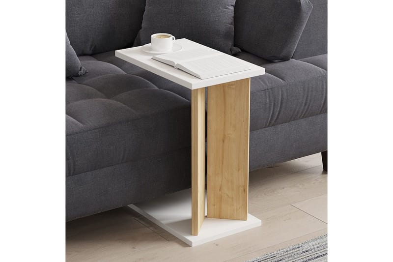 Deyra Sidobord 25 cm - Ek/Vit - Möbler - Vardagsrum - Soffbord & vardagsrumsbord - Brickbord