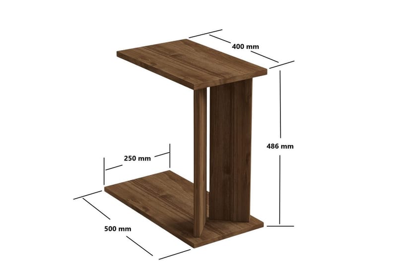 Deyra Sidobord 25 cm - Valnöt - Möbler - Vardagsrum - Soffbord & vardagsrumsbord - Brickbord