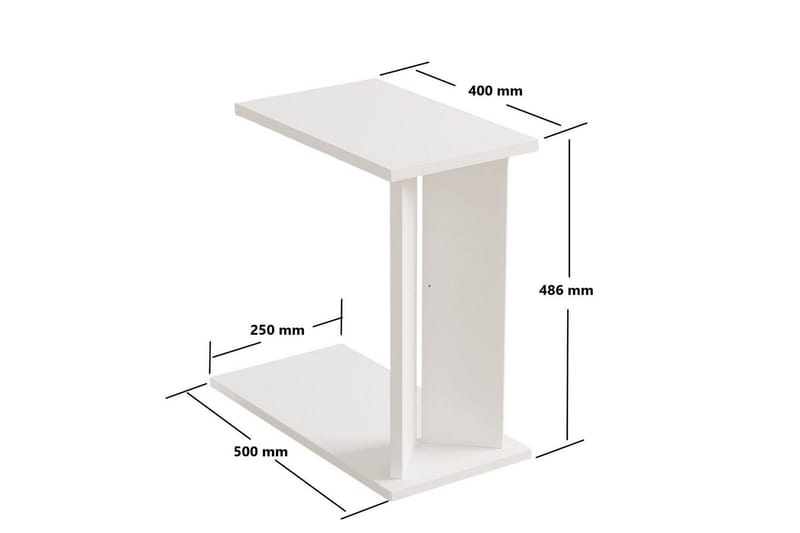 Deyra Sidobord 25 cm - Vit - Möbler - Vardagsrum - Soffbord & vardagsrumsbord - Brickbord
