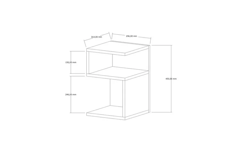 Deyricon Sidobord 29,6 cm - Blå - Möbler - Vardagsrum - Soffbord & vardagsrumsbord - Brickbord
