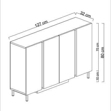 Djarhint Konsolbord 127 cm - Antracit - Möbler - Vardagsrum - Soffbord & vardagsrumsbord - Avlastningsbord & konsolbord