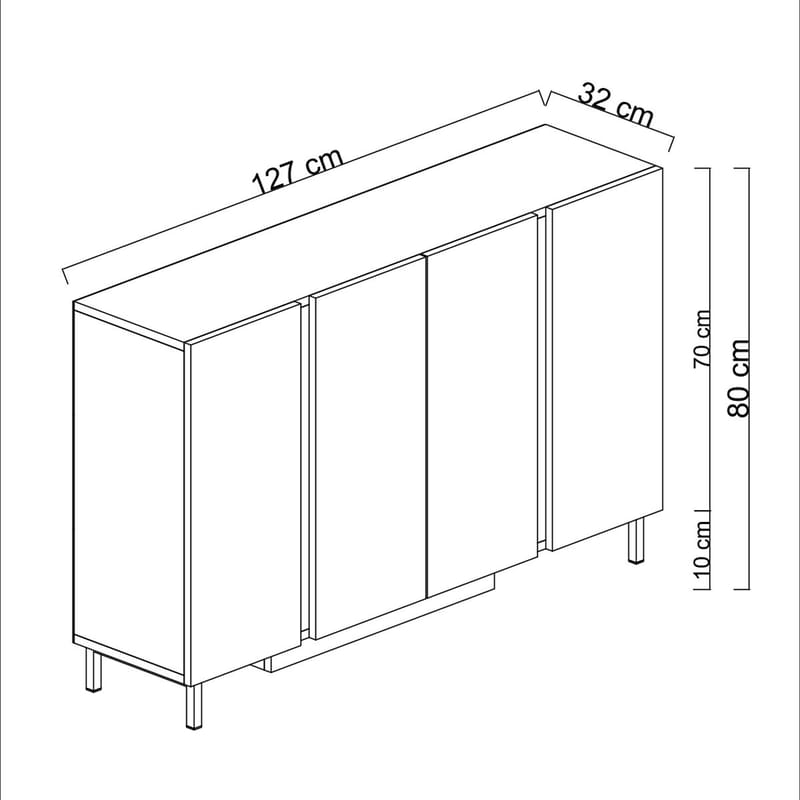 Djarhint Konsolbord 127 cm - Vit - Möbler - Vardagsrum - Soffbord & vardagsrumsbord - Avlastningsbord & konsolbord