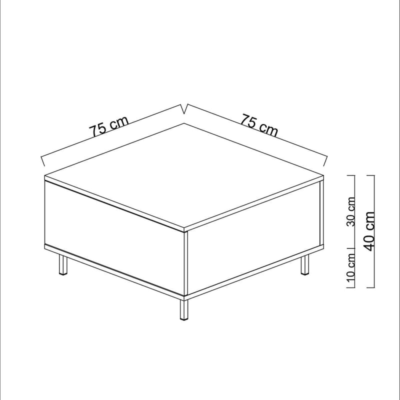 Djarhint Soffbord 75 cm - Vit - Möbler - Vardagsrum - Soffbord & vardagsrumsbord - Soffbord