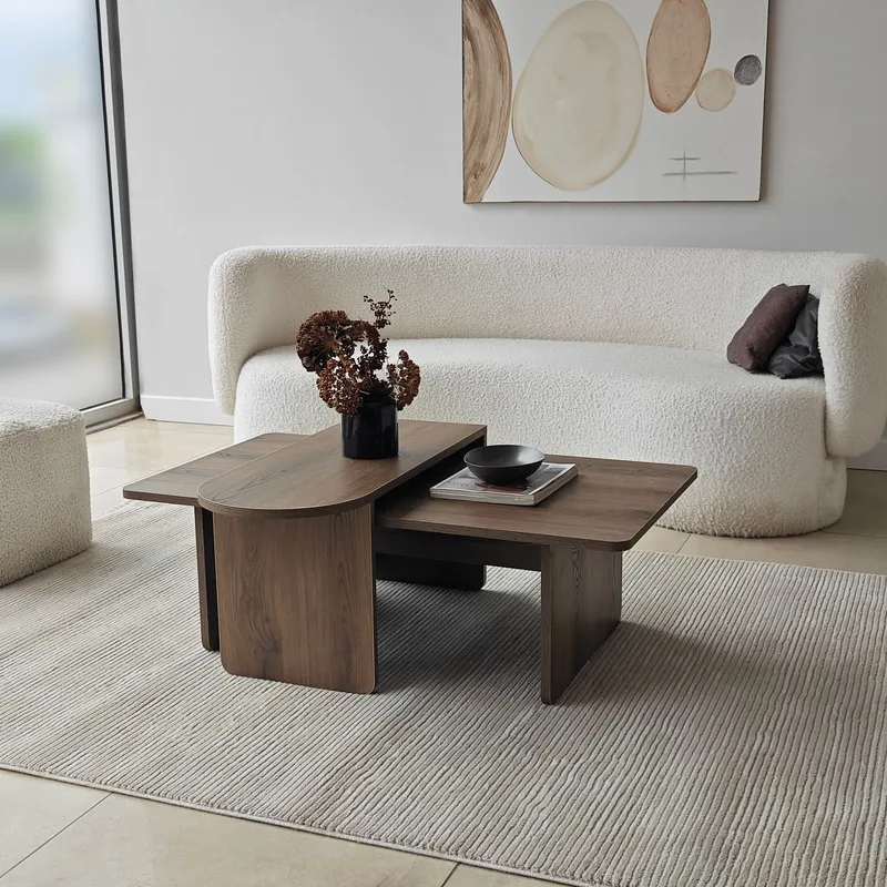 Djarhint Soffbordsset 82 cm - Brons och valnöt - Möbler - Vardagsrum - Soffbord & vardagsrumsbord - Soffbord