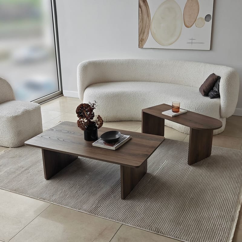 Djarhint Soffbordsset 82 cm - Brons och valnöt - Möbler - Vardagsrum - Soffbord & vardagsrumsbord - Soffbord