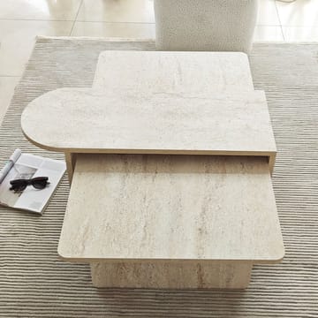 Djarhint Soffbordsset 82 cm - Brons/Travertin - Möbler - Vardagsrum - Soffbord & vardagsrumsbord - Soffbord