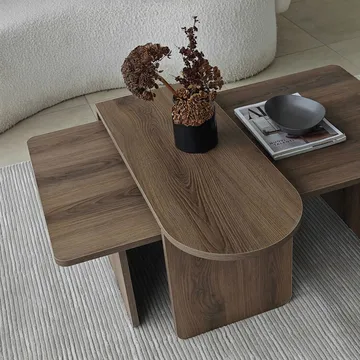 Djarhint Soffbordsset 82 cm - Brons/valnöt - Möbler - Vardagsrum - Soffbord & vardagsrumsbord - Soffbord