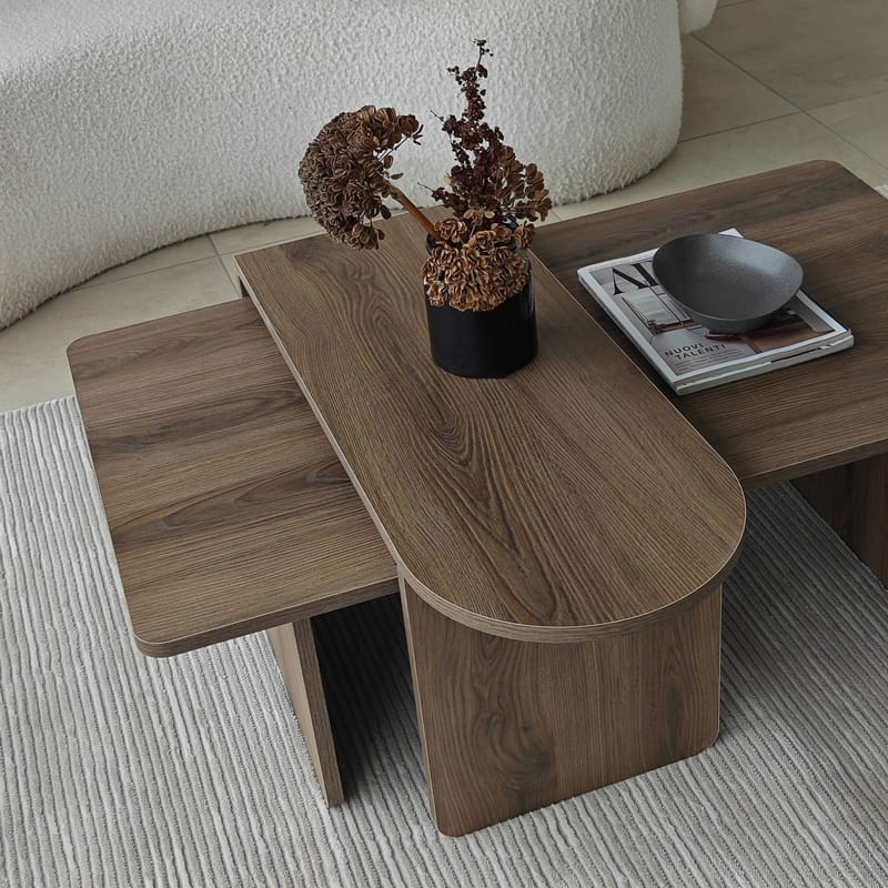 Djarhint Soffbordsset 82 cm - Brons/valnöt - Möbler - Vardagsrum - Soffbord & vardagsrumsbord - Soffbord