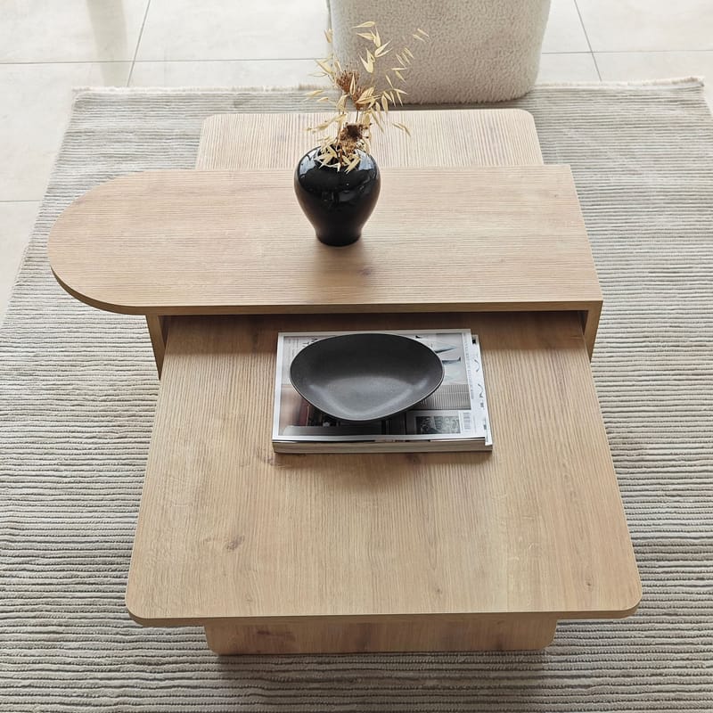 Djarhint Soffbordsset 82 cm - Bronze och Sapphire Oak - Möbler - Vardagsrum - Soffbord & vardagsrumsbord - Soffbord