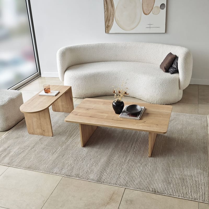 Djarhint Soffbordsset 82 cm - Bronze/Sapphire Oak - Möbler - Vardagsrum - Soffbord & vardagsrumsbord - Soffbord