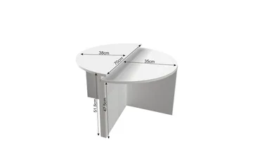 Dolcer Soffbord 70 cm - Vit - Möbler - Vardagsrum - Soffbord & vardagsrumsbord - Satsbord