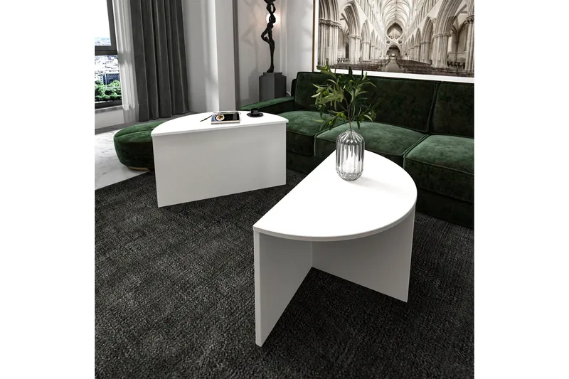 Dolcer Soffbord 70 cm - Vit - Möbler - Vardagsrum - Soffbord & vardagsrumsbord - Satsbord