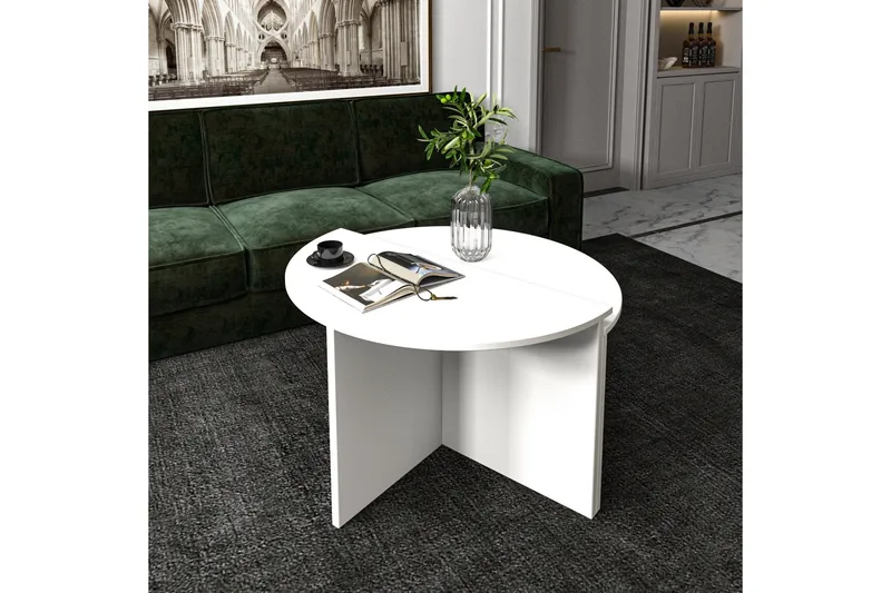 Dolcer Soffbord 70 cm - Vit - Möbler - Vardagsrum - Soffbord & vardagsrumsbord - Satsbord