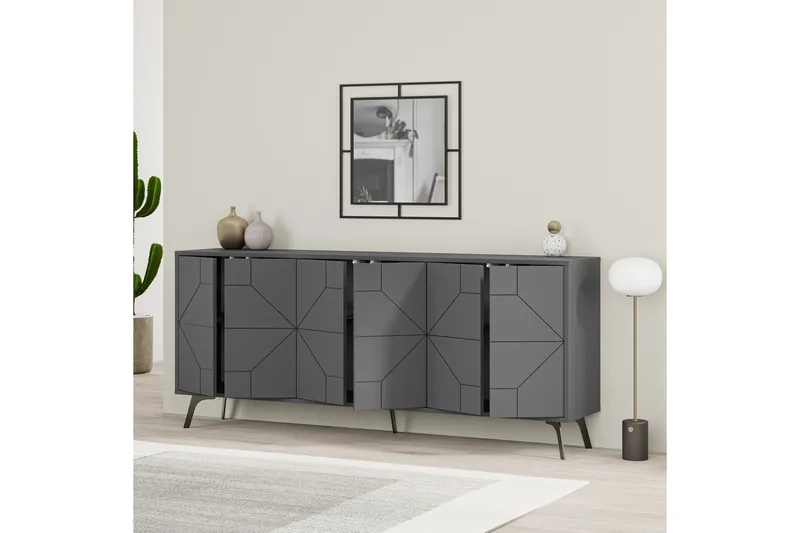 Dune Konsollbord 183,8x77,4 cm Antracit - Hanah Home - Möbler - Vardagsrum - Soffbord & vardagsrumsbord - Avlastningsbord & konsolbord