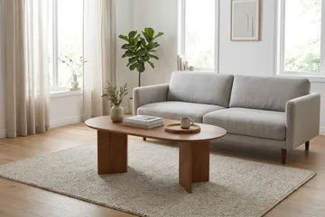 Edda Soffbord Oval 120 cm - Ek - Möbler - Vardagsrum - Soffbord & vardagsrumsbord - Soffbord